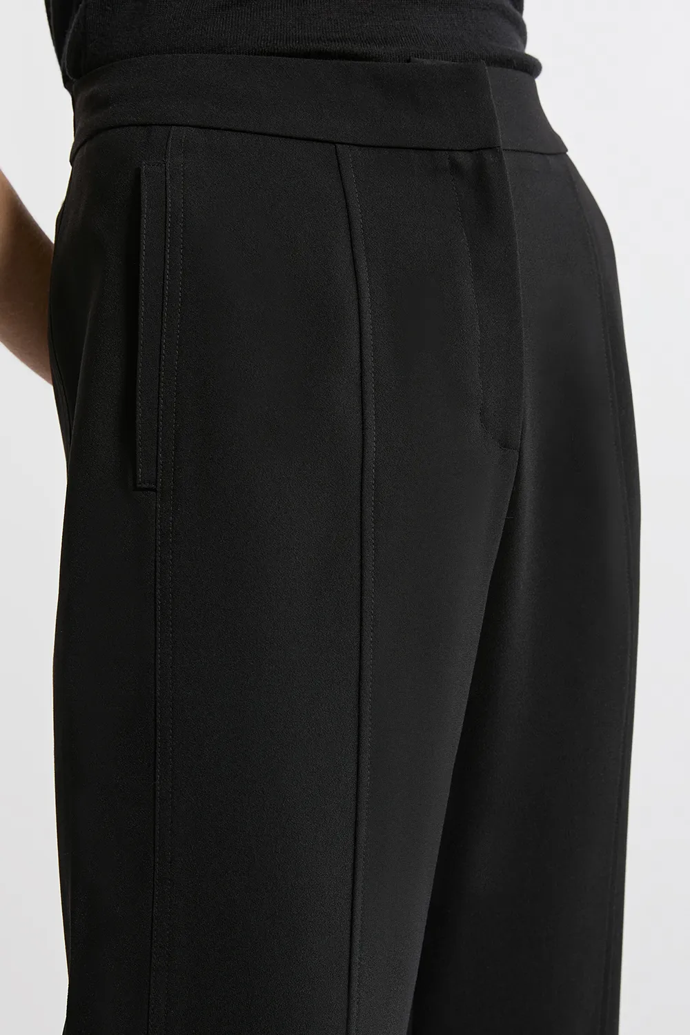 Tailored Crepe Seam Detail Straight Leg Pants BKK20555 3 Tailored Crepe Seam Detail Straight Leg Pants BKK20555