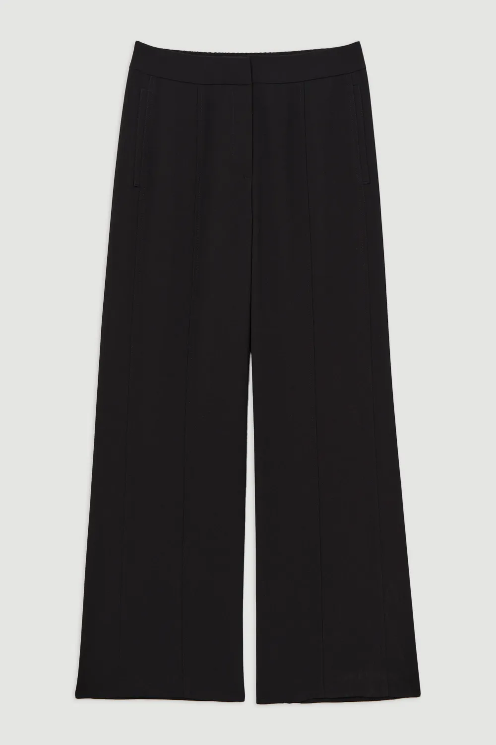 Tailored Crepe Seam Detail Straight Leg Pants BKK20555 4 Tailored Crepe Seam Detail Straight Leg Pants BKK20555