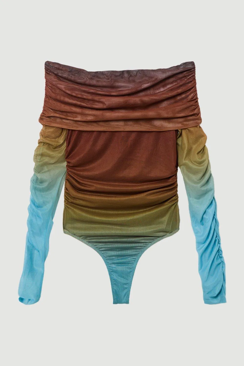 Ombre Jersey Mesh Off The Shoulder Bodysuit BKK20736 4 Ombre Jersey Mesh Off The Shoulder Bodysuit BKK20736