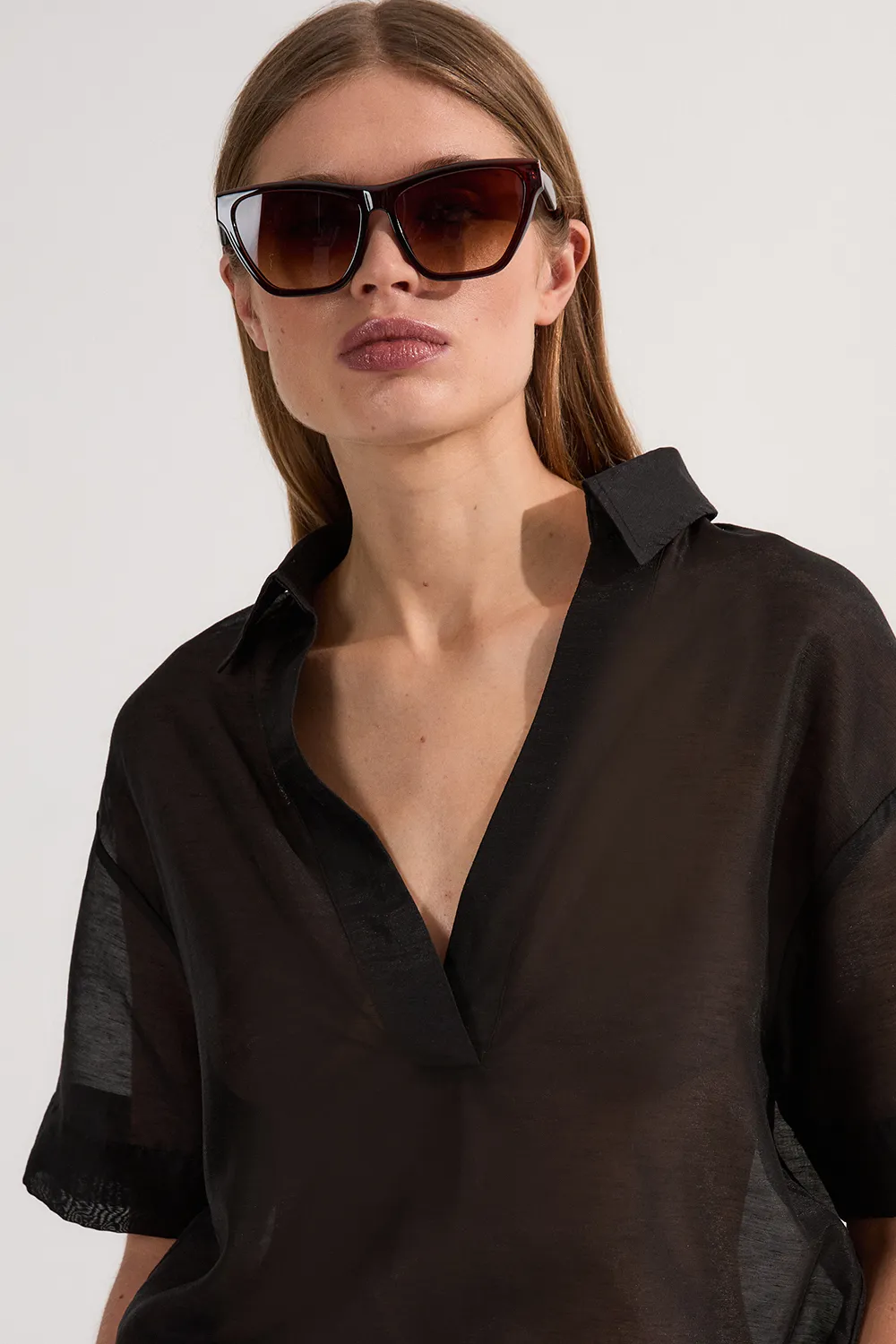 Short Sleeve Boxy Slub Woven Shirt BKK22272 3 Short Sleeve Boxy Slub Woven Shirt BKK22272