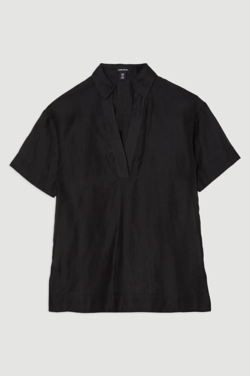 Short Sleeve Boxy Slub Woven Shirt BKK22272 4 Short Sleeve Boxy Slub Woven Shirt BKK22272