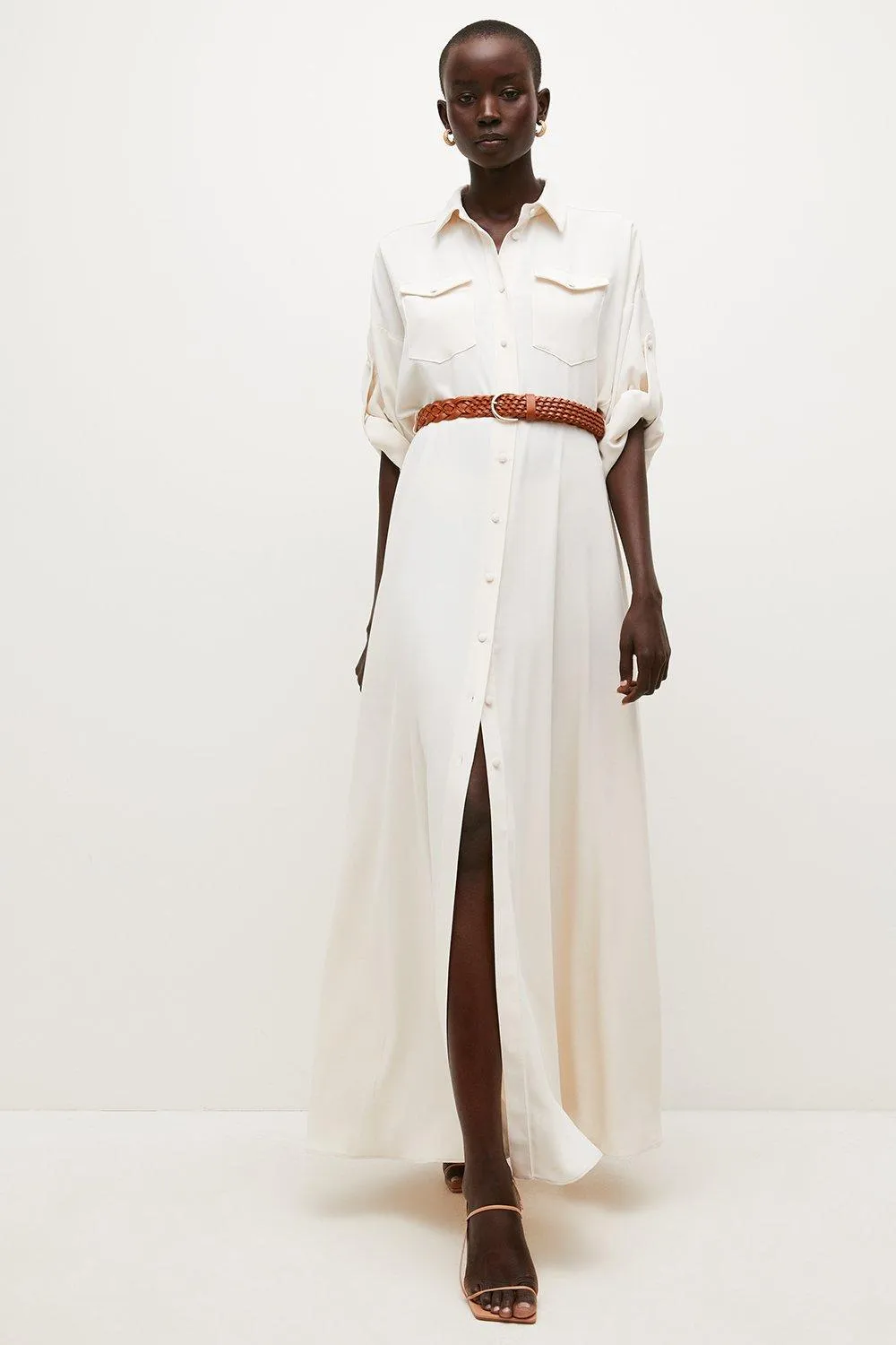Lydia Millen Belted Maxi Shirt Dress BKK04088 3 Lydia Millen Belted Maxi Shirt Dress BKK04088
