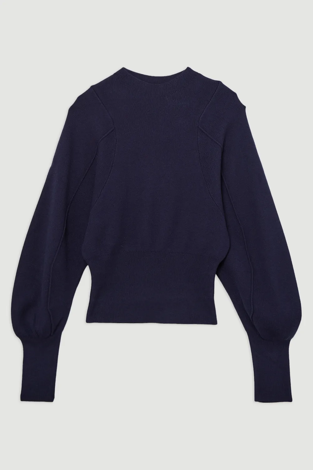 Wool Look Rounded Sleeve Knit Top BKK20958