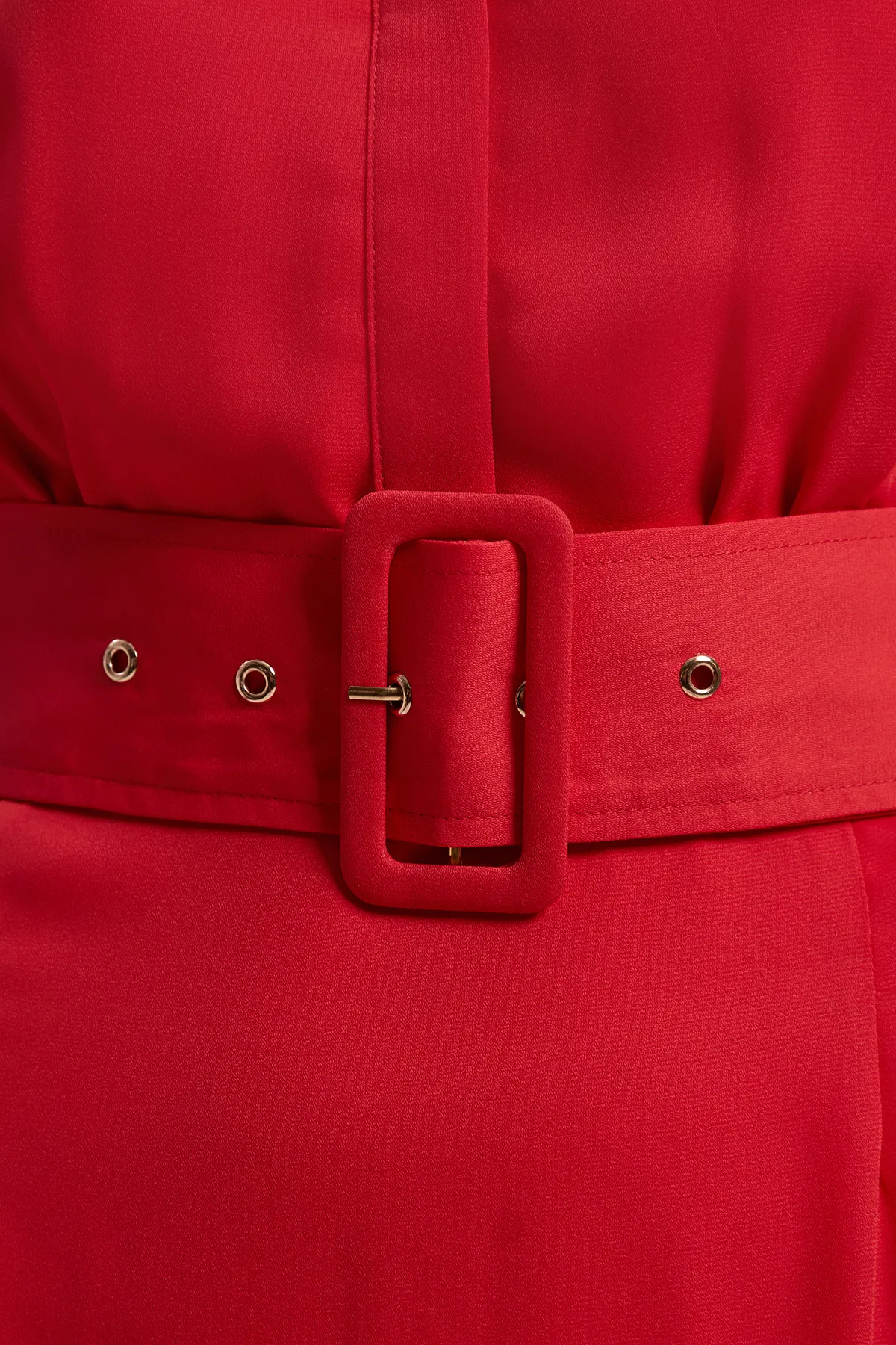 Petite Georgette Belted Woven Shirt Dress BKK21060