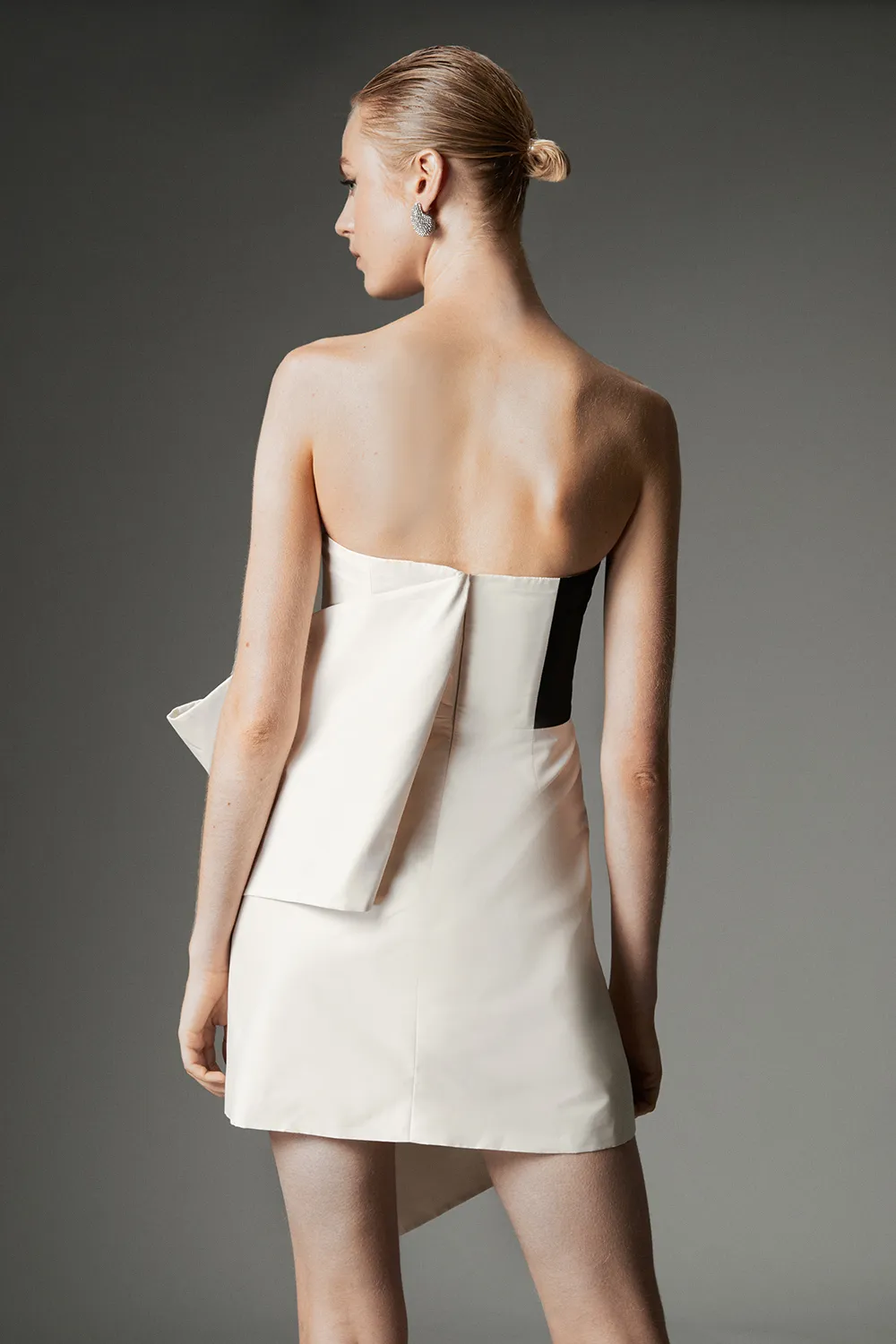 Archive Collection - Petite Taffeta Bow Detail Woven Mini Dress BKK22307 5 Archive Collection - Petite Taffeta Bow Detail Woven Mini Dress BKK22307