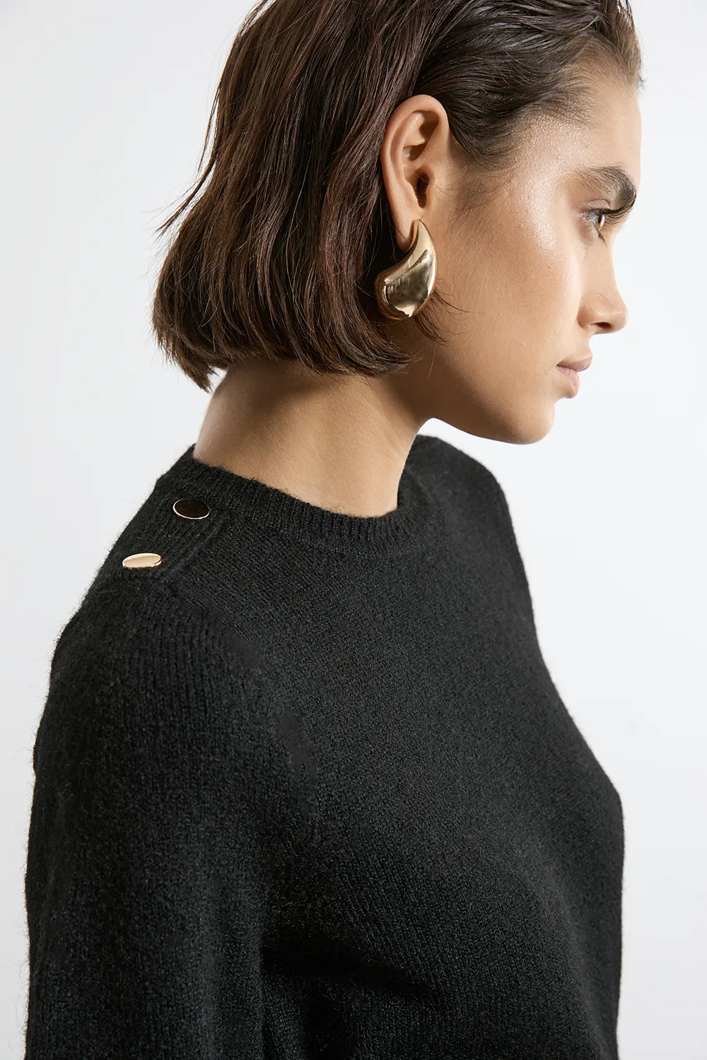 Wool Blend Cosy Knit Belted Long Sleeve Midi Dress BKK21304