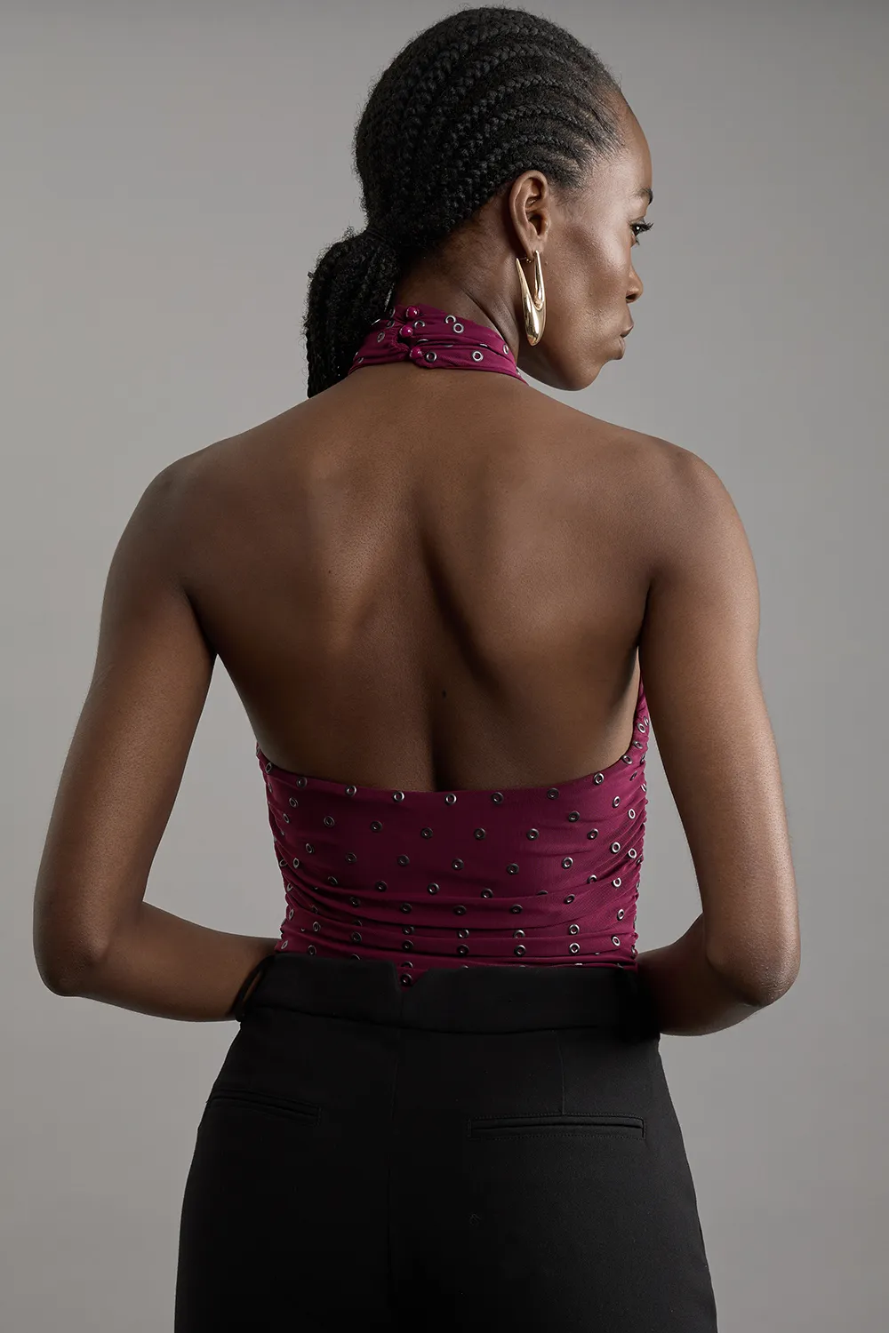 Studded Mesh Bodysuit BKK21342