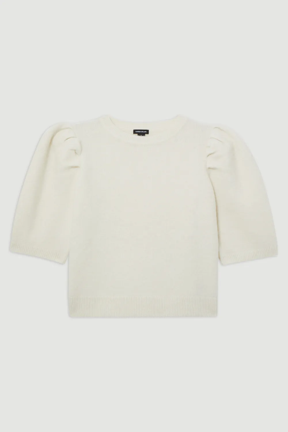 Alpaca Wool Fluffy Knit Crew Neck Top BKK21397