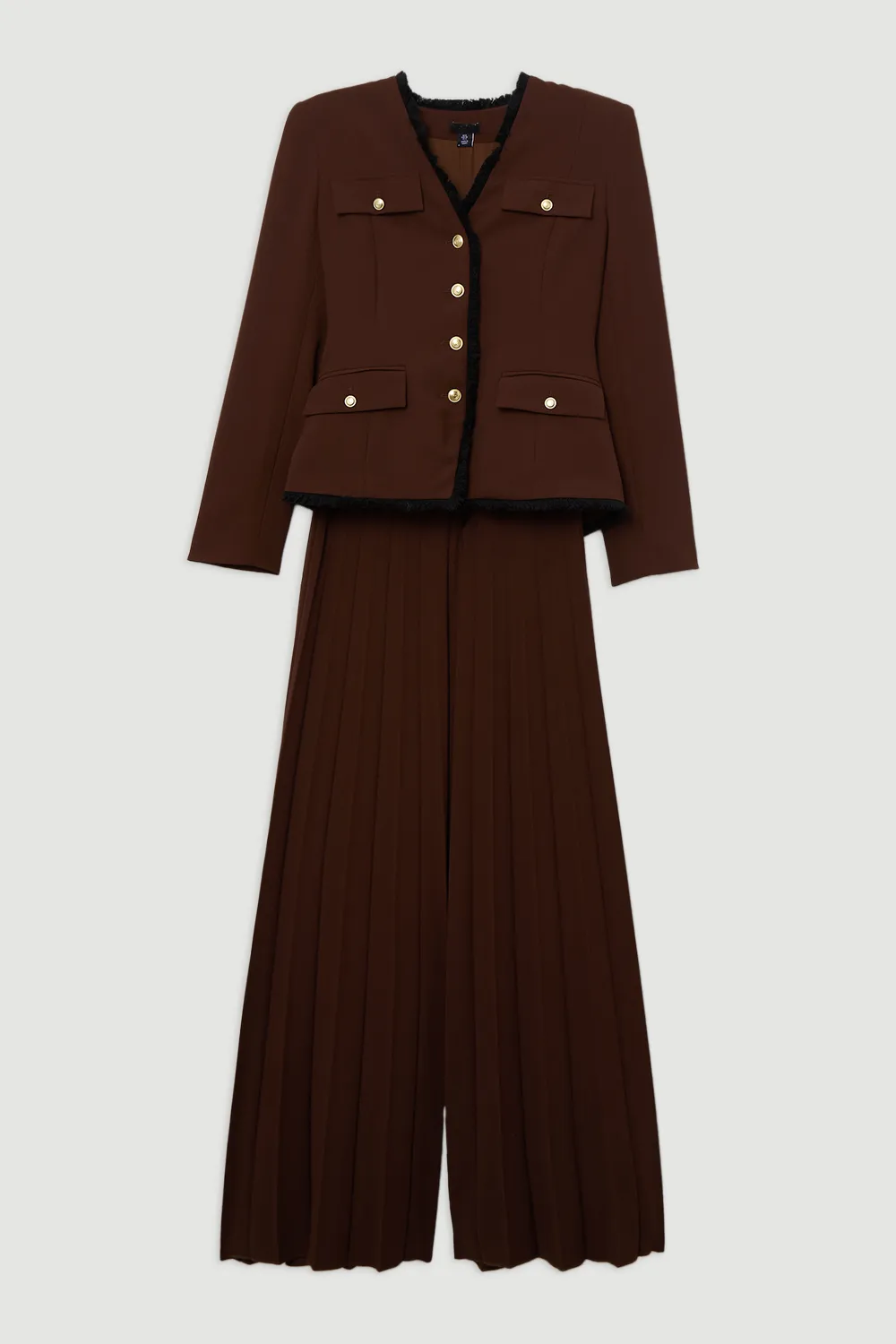 Tailored Crepe Blazer Jumpsuit BKK21401 4 Tailored Crepe Blazer Jumpsuit BKK21401