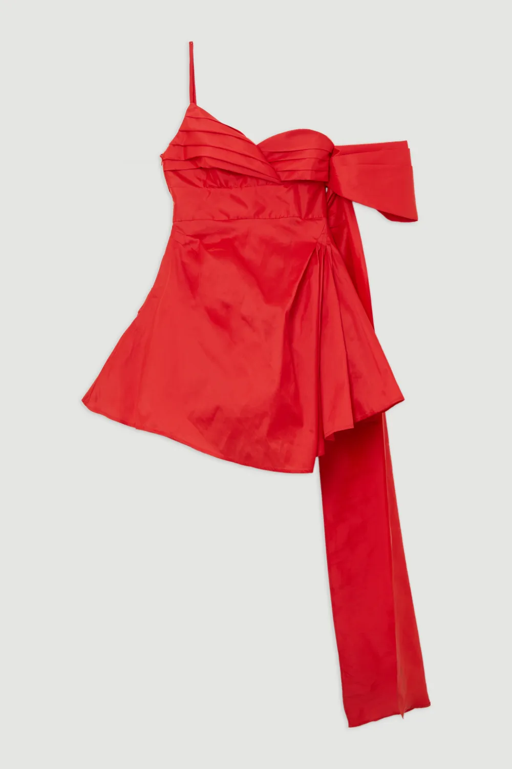 Archive Collection - Taffeta Draped Shoulder Mini Dress BKK22312 4 Archive Collection - Taffeta Draped Shoulder Mini Dress BKK22312