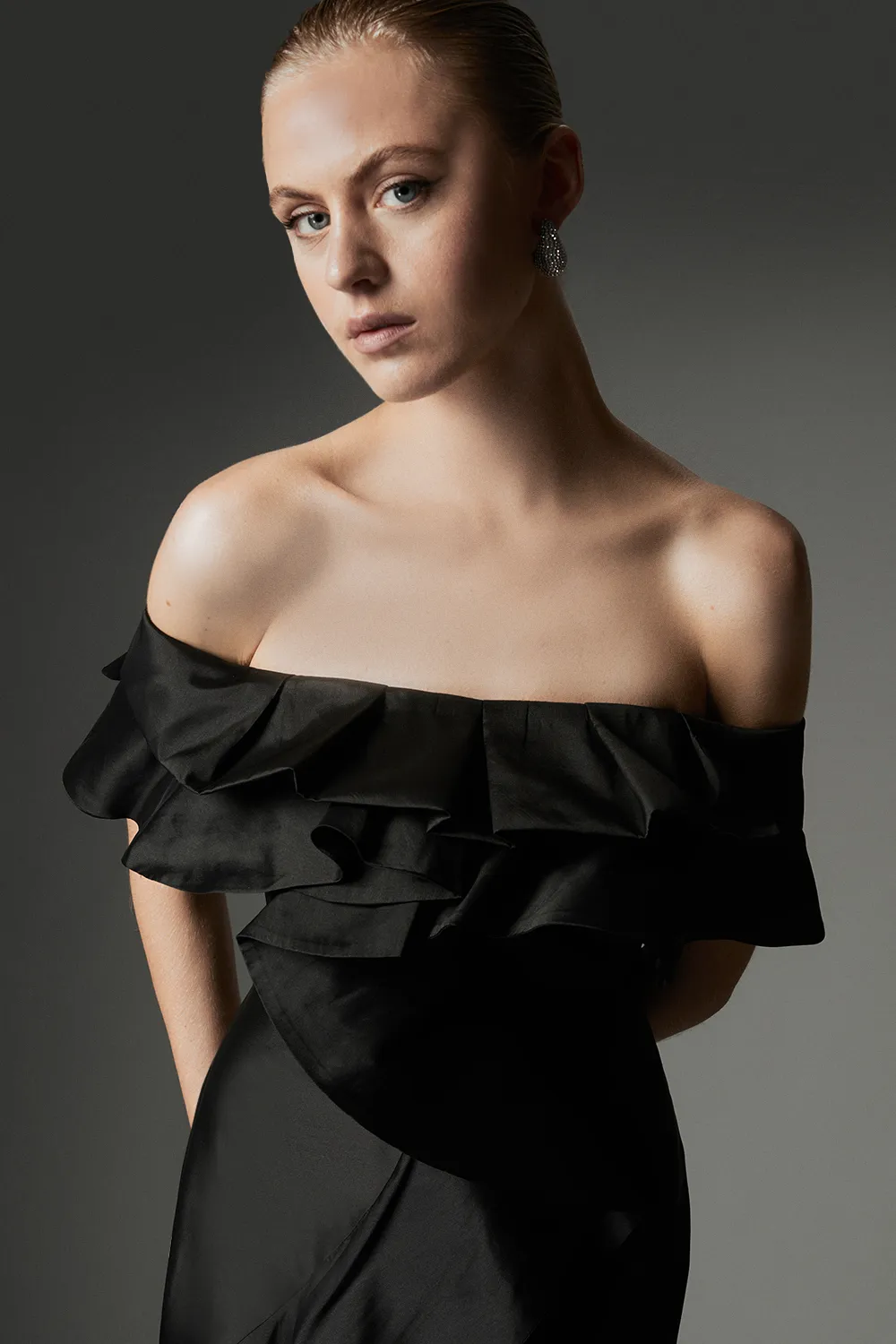 Archive Collection - Tall Taffeta Ruffle Woven Mini Dress BKK22314