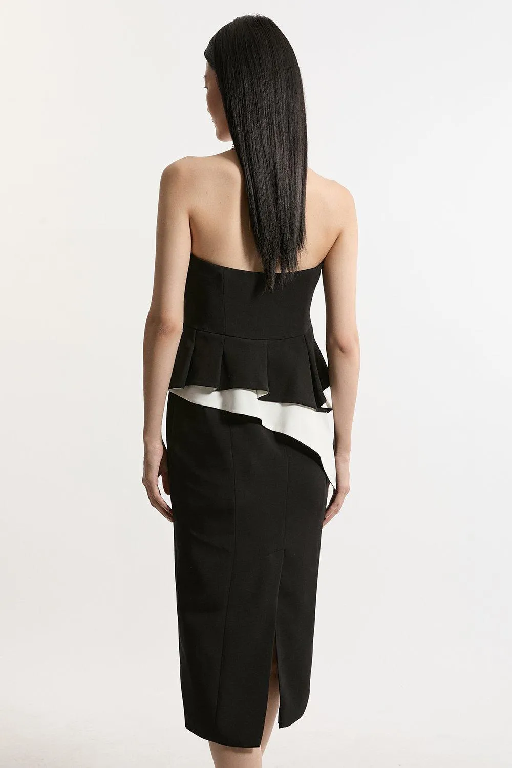 Archive Collection - Petite Bow Detail Crepe Bandeau Midi Dress BKK22428 4 Archive Collection - Petite Bow Detail Crepe Bandeau Midi Dress BKK22428
