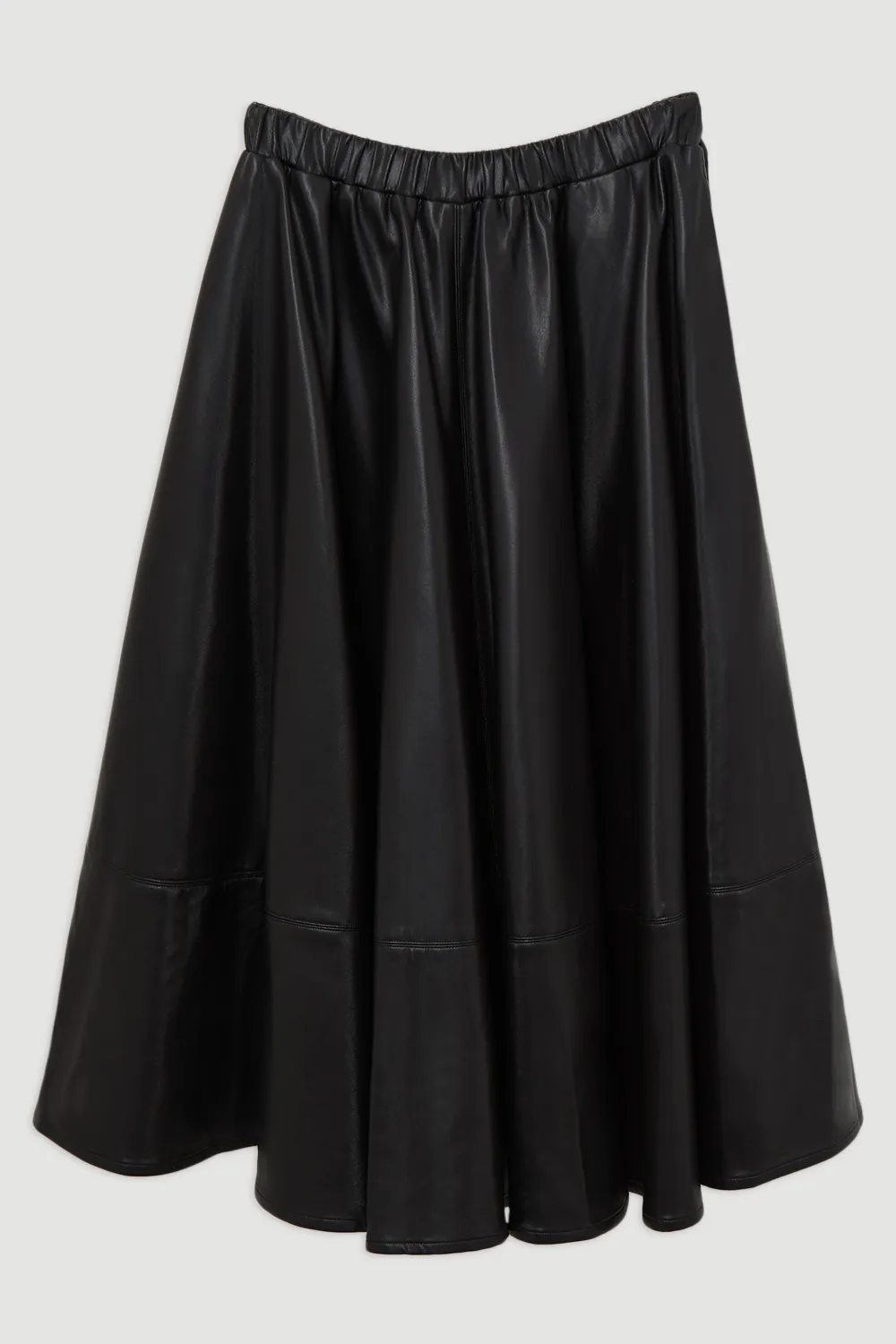 Faux Leather Full Maxi Skirt BKK22279