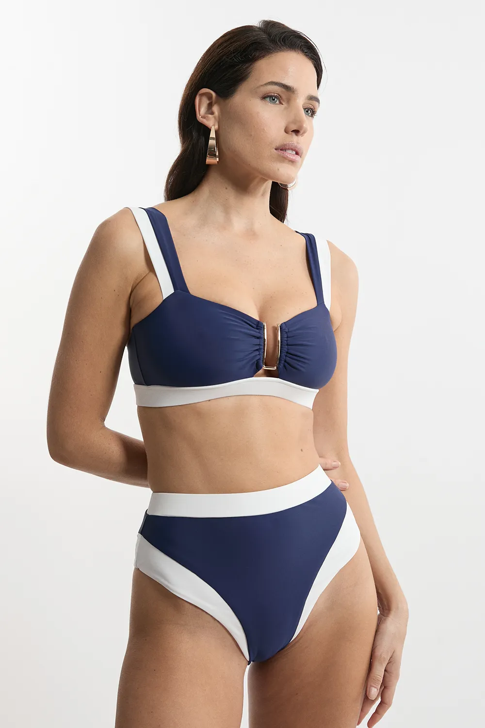 Color Blocked Trimmed Bikini Top BKK22500