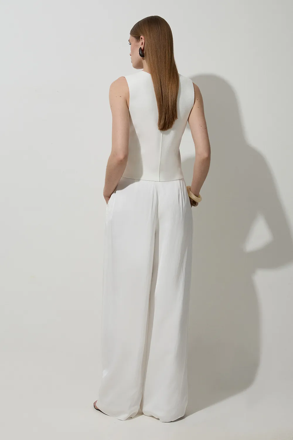 Petite Tailored Viscose Linen Wide Leg Pants BKK22733 5 Petite Tailored Viscose Linen Wide Leg Pants BKK22733