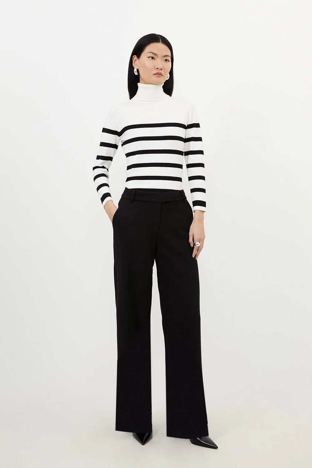Petite Tailored Essential Straight Leg Pants BKK17240