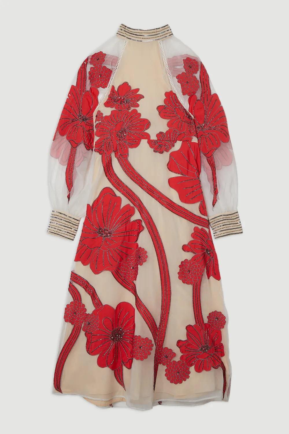 Plus Size Applique Organdie Floral Graphic Maxi Dress BKK22929 4 Plus Size Applique Organdie Floral Graphic Maxi Dress BKK22929