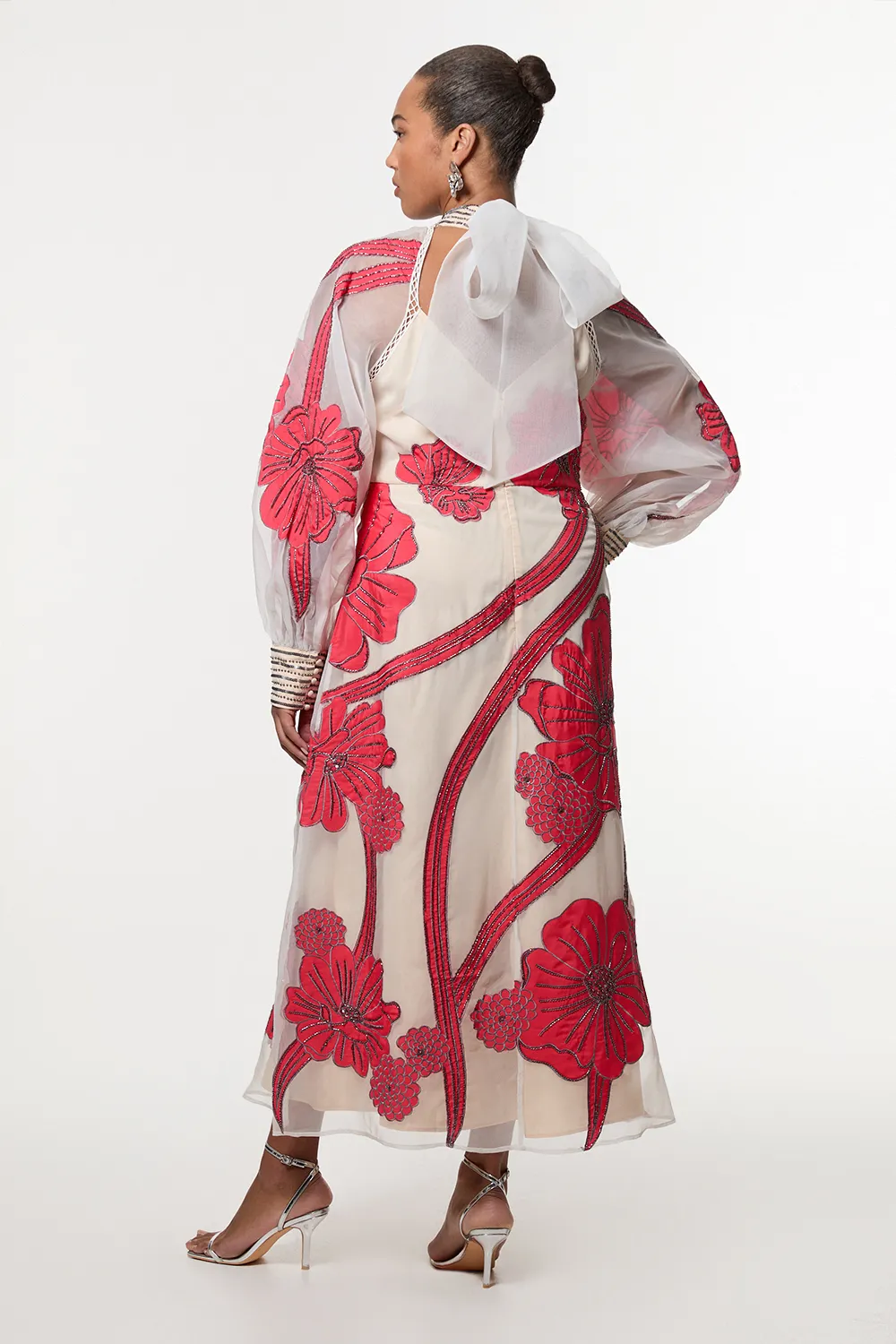 Plus Size Applique Organdie Floral Graphic Maxi Dress BKK22929 5 Plus Size Applique Organdie Floral Graphic Maxi Dress BKK22929