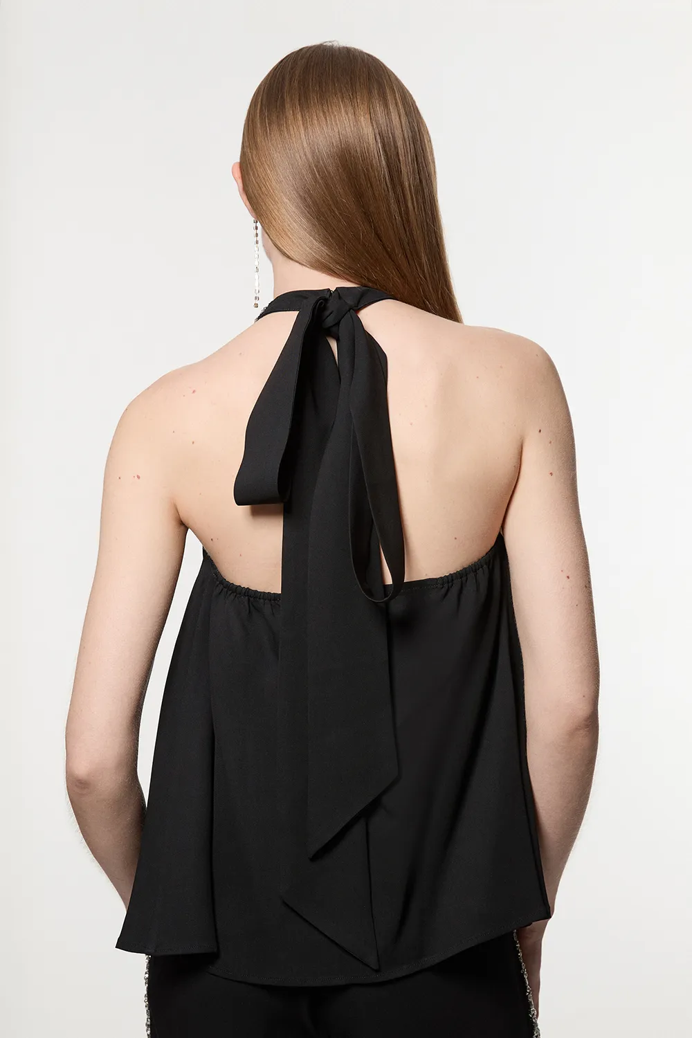 Hand Embellished Cady Halter Neck Blouse BKK22996 6 Hand Embellished Cady Halter Neck Blouse BKK22996