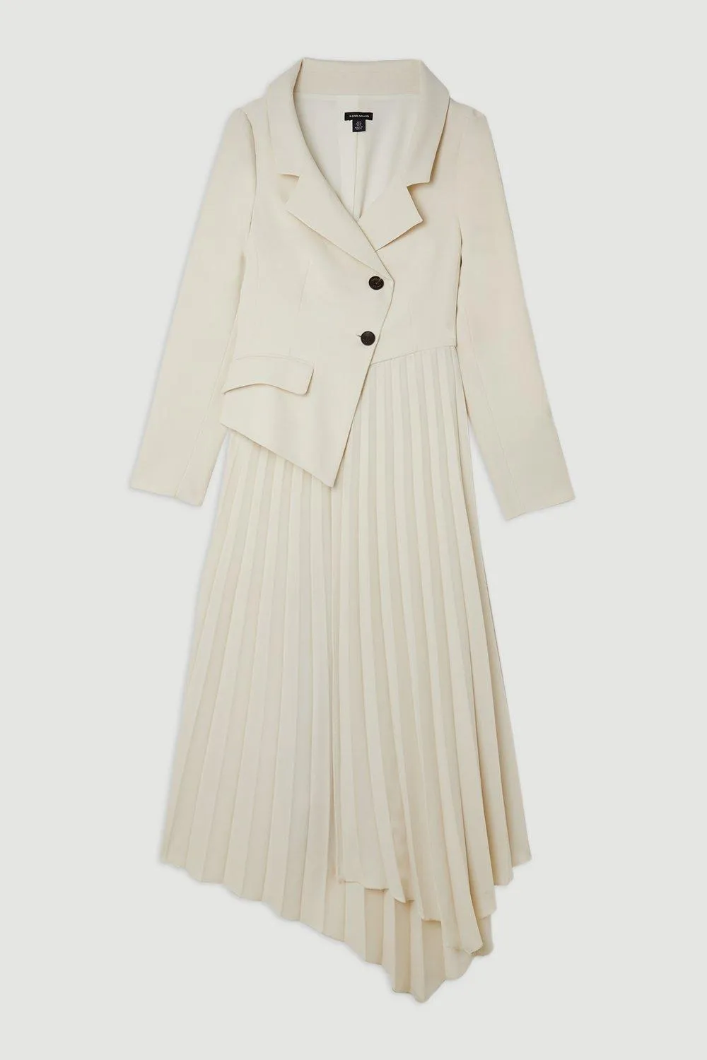 Petite Tailored Crepe Asymmetric Pleated Skirt Dress BKK17511 4 Petite Tailored Crepe Asymmetric Pleated Skirt Dress BKK17511