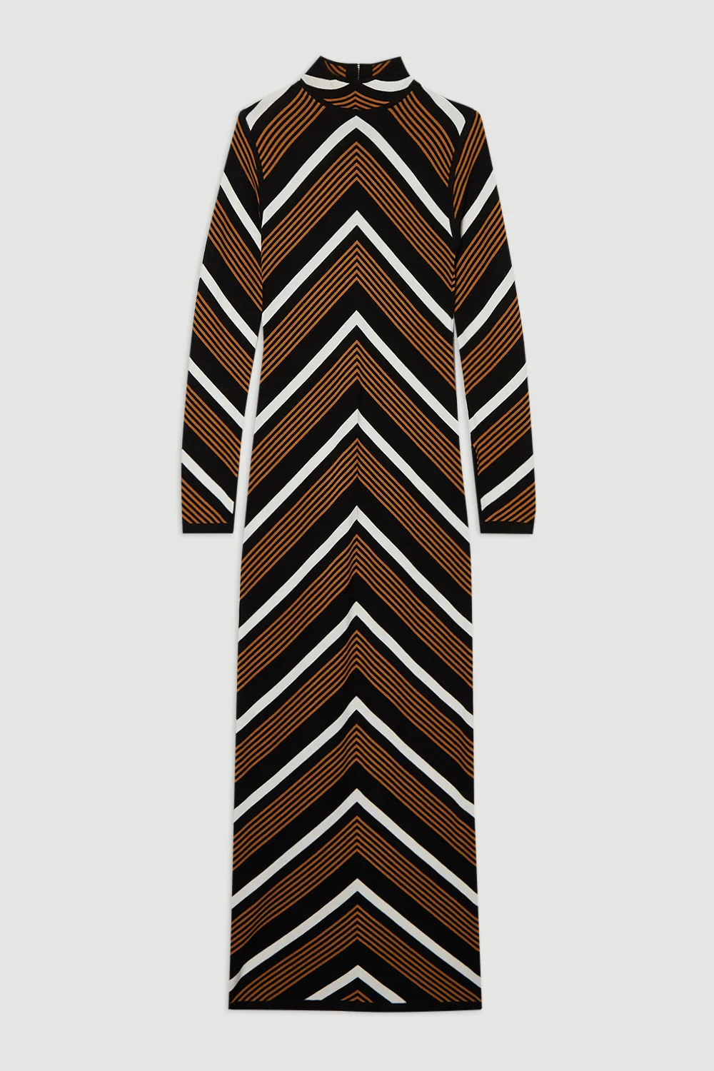 Contrast Stripe Detail Knitted Maxi Dress BKK23362 4 Contrast Stripe Detail Knitted Maxi Dress BKK23362