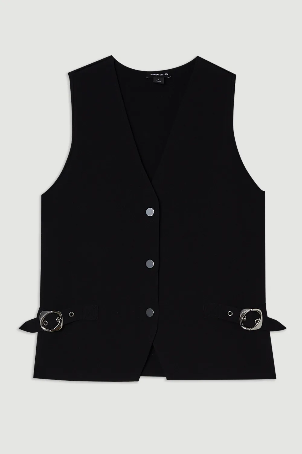 Buckle Trim Knitted Vest BKK23364