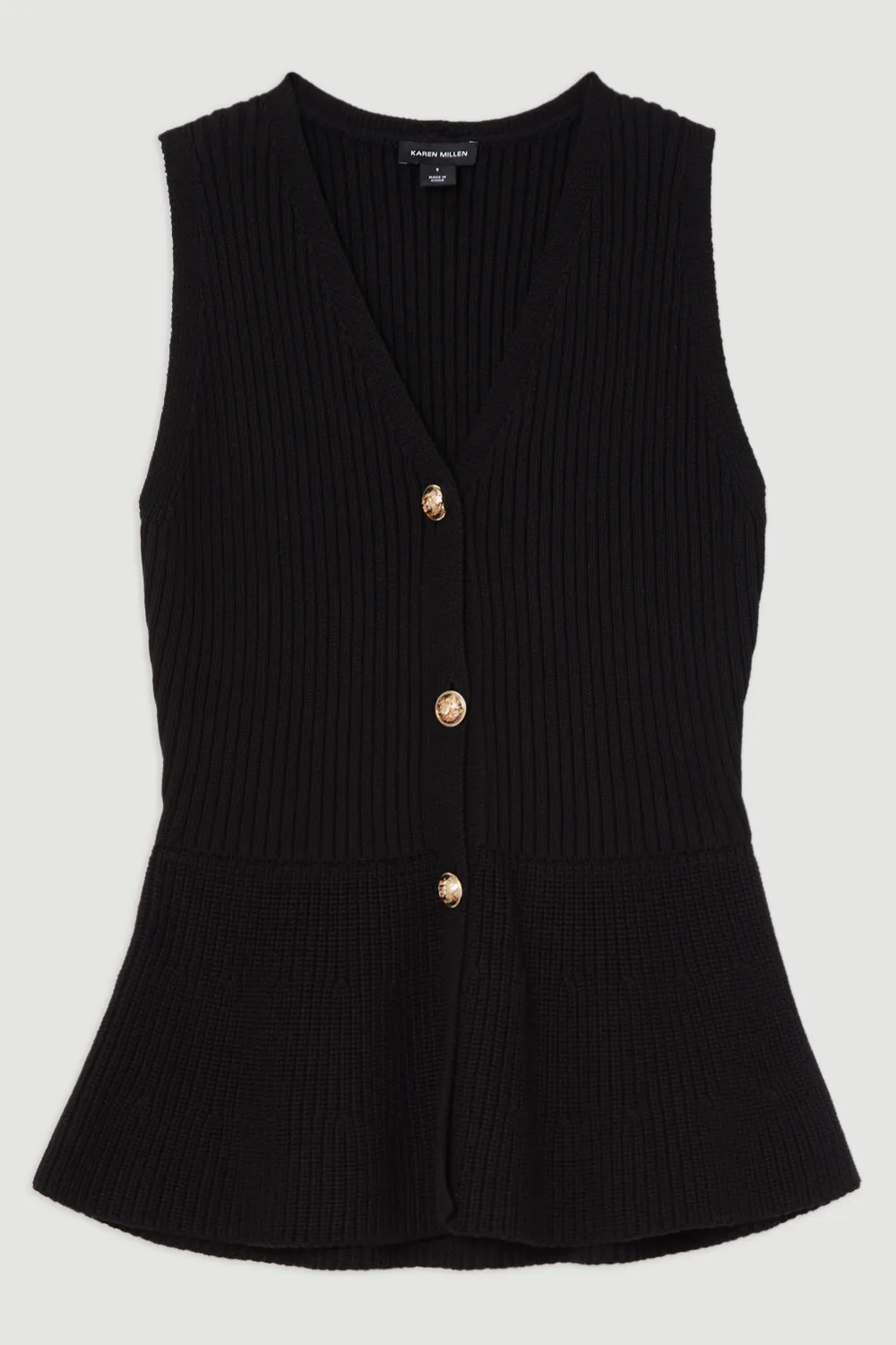 Ribbed Cotton Knitted Vest BKK23367