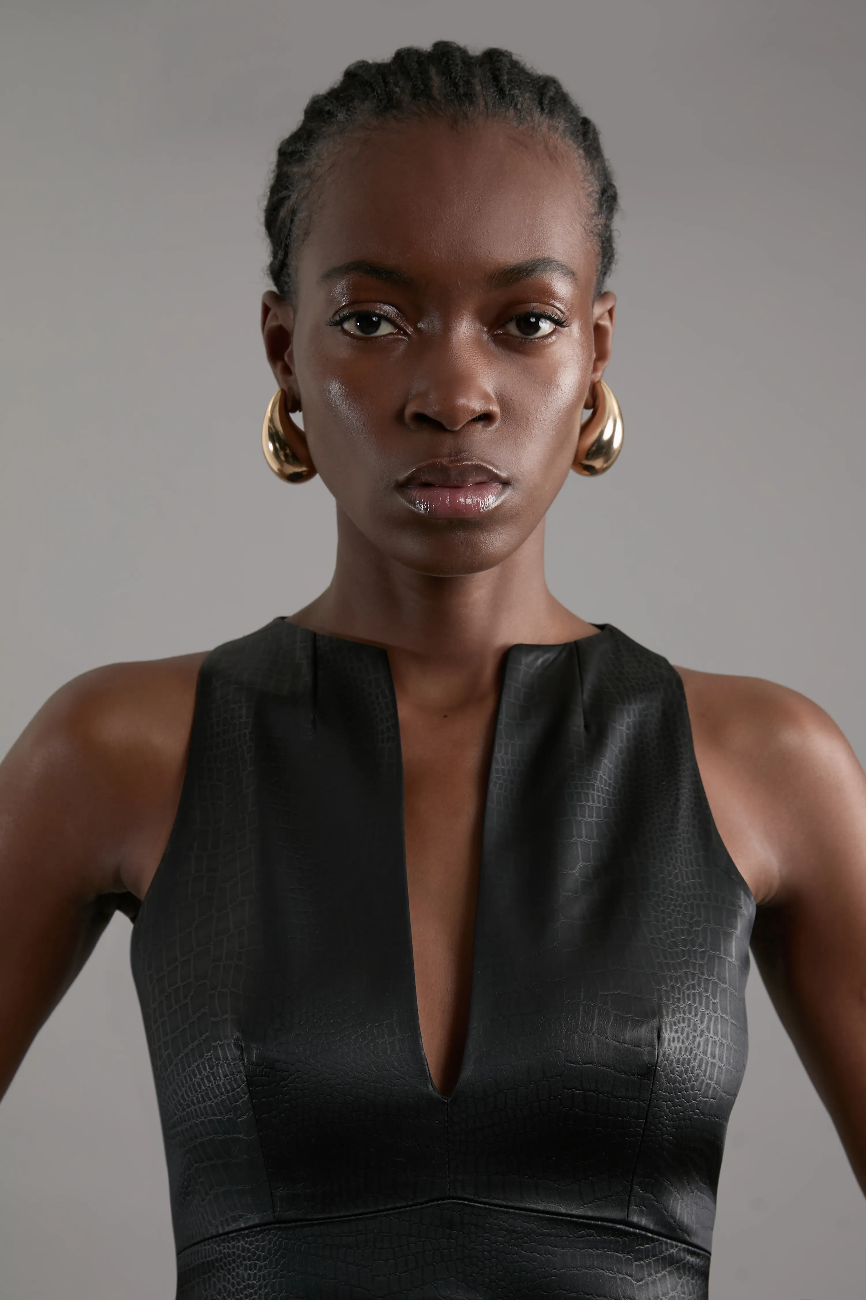 Italian Structured Satin Bow Detail Tailored Midi Dress BKK22573