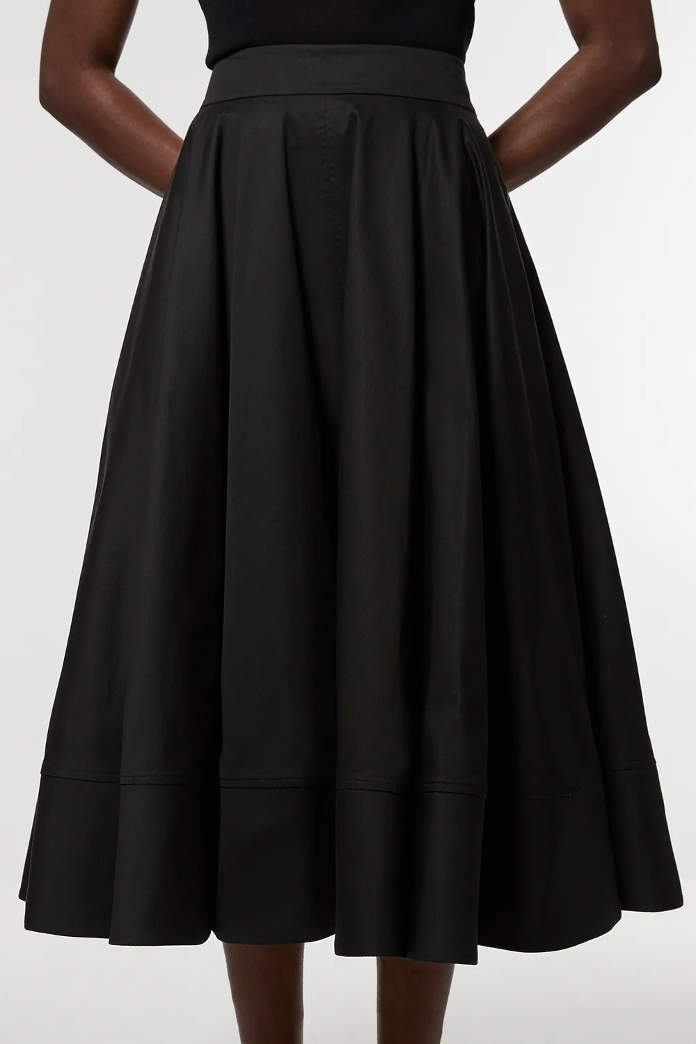 Cotton Tailored Full Skirt BKK23451