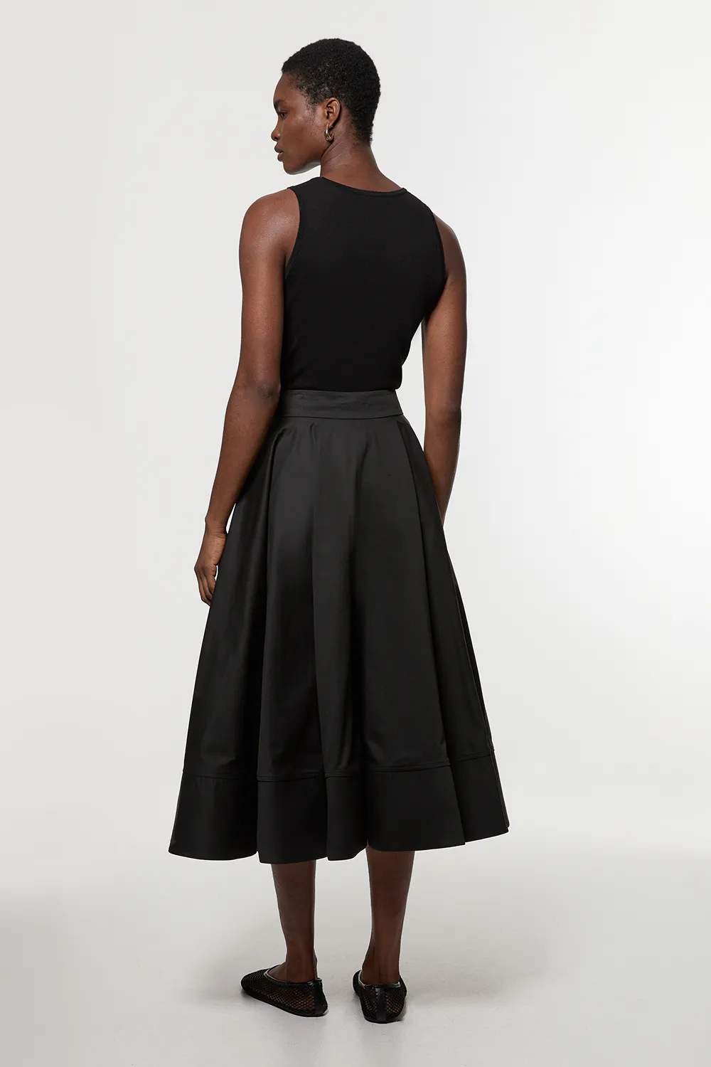 Cotton Tailored Full Skirt BKK23451