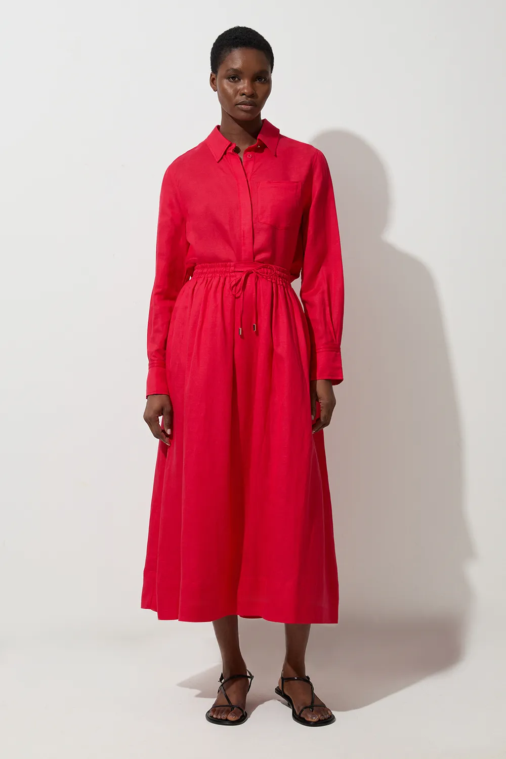 Viscose Linen Woven Long Sleeve Shirt BKK23576 3 Viscose Linen Woven Long Sleeve Shirt BKK23576