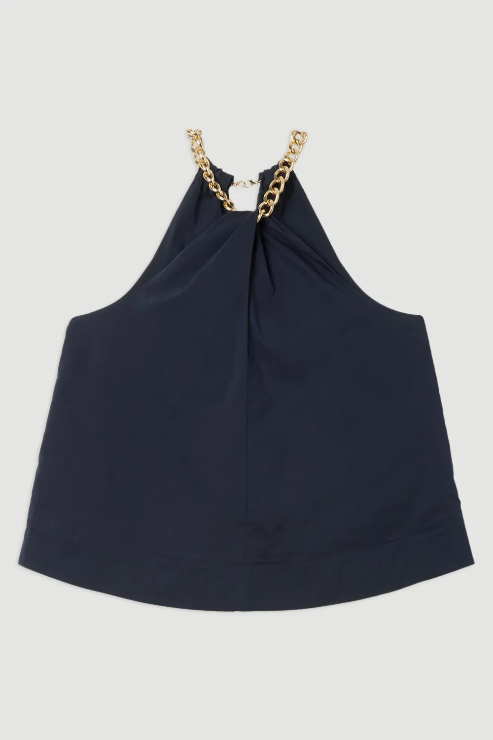 Cotton Poplin Chain Halter Neck Woven Shirt BKK23623 4 Cotton Poplin Chain Halter Neck Woven Shirt BKK23623