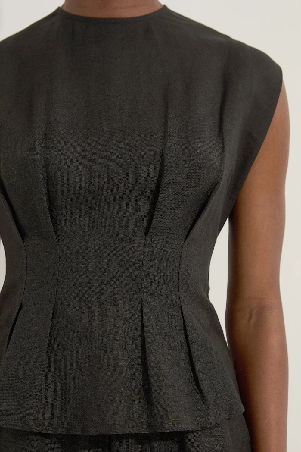 Viscose Linen Pintuck Woven Top BKK23801 3 Viscose Linen Pintuck Woven Top BKK23801