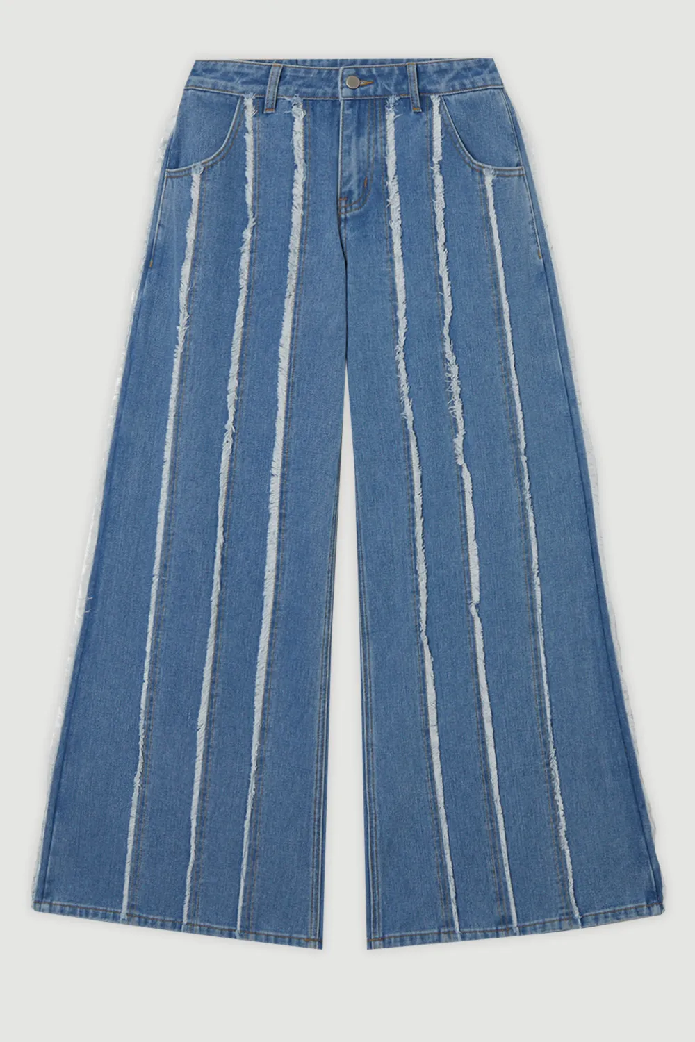 Denim Tassel Detail Wide Leg Jeans BKK23921