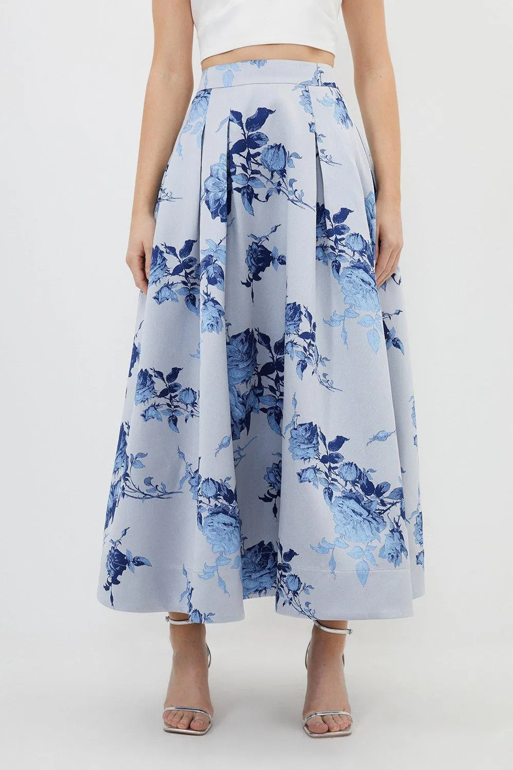Jacquard Woven Midi Skirt BKK17539