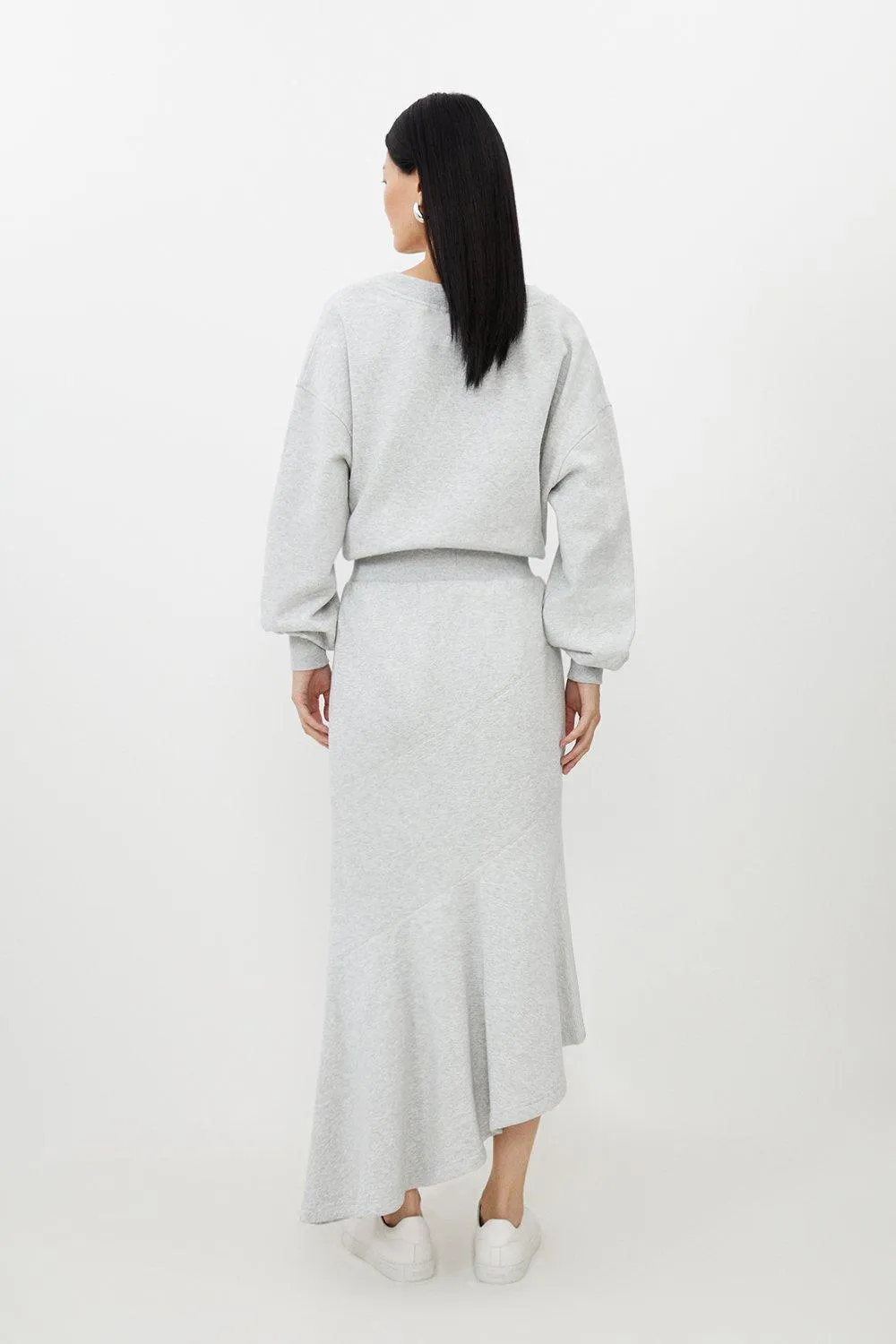 Fleece Cotton Jersey Waterfall Hem Maxi Skirt BKK17544 5 Fleece Cotton Jersey Waterfall Hem Maxi Skirt BKK17544