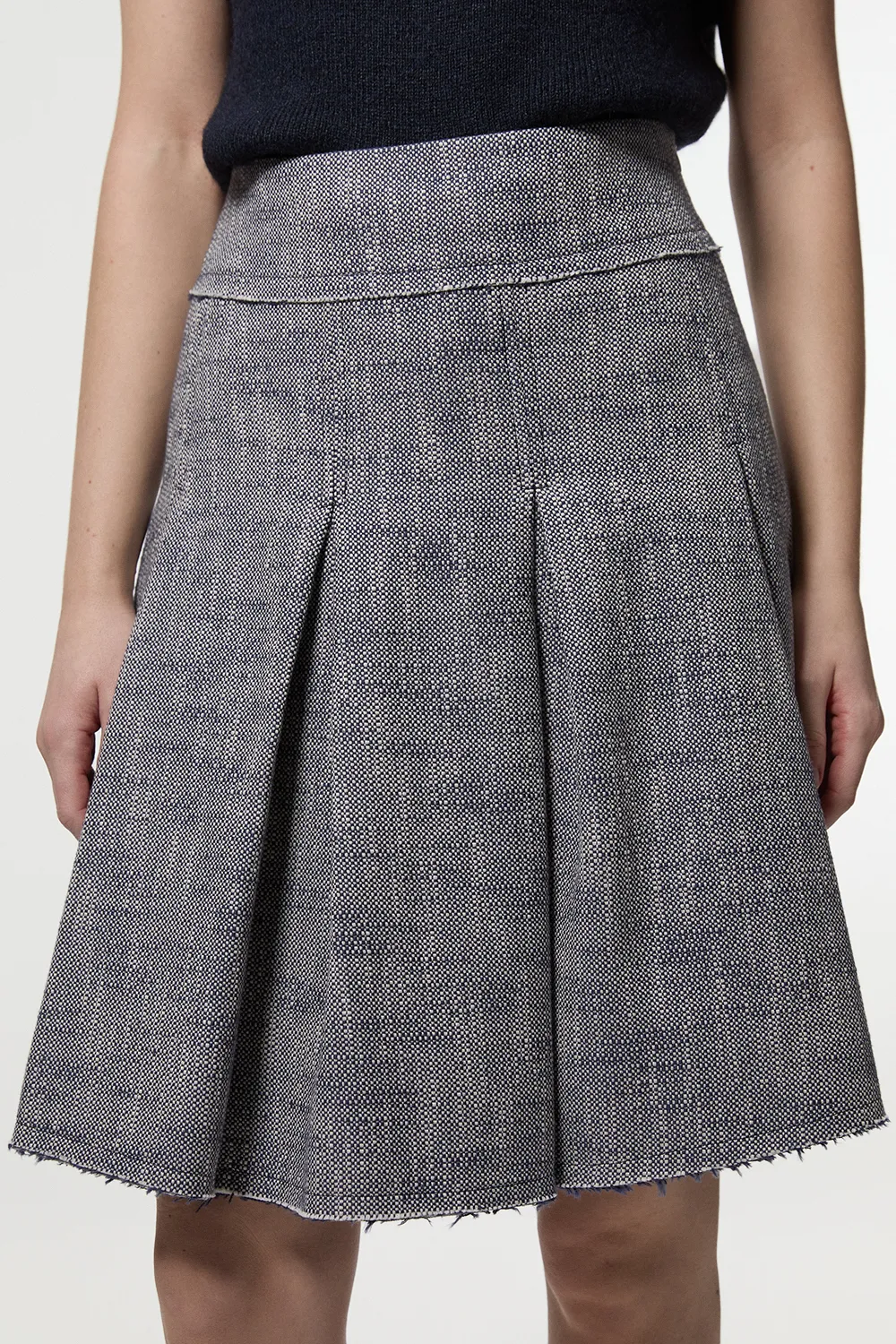 Spring Tweed Tailored Full Skirt BKK24144