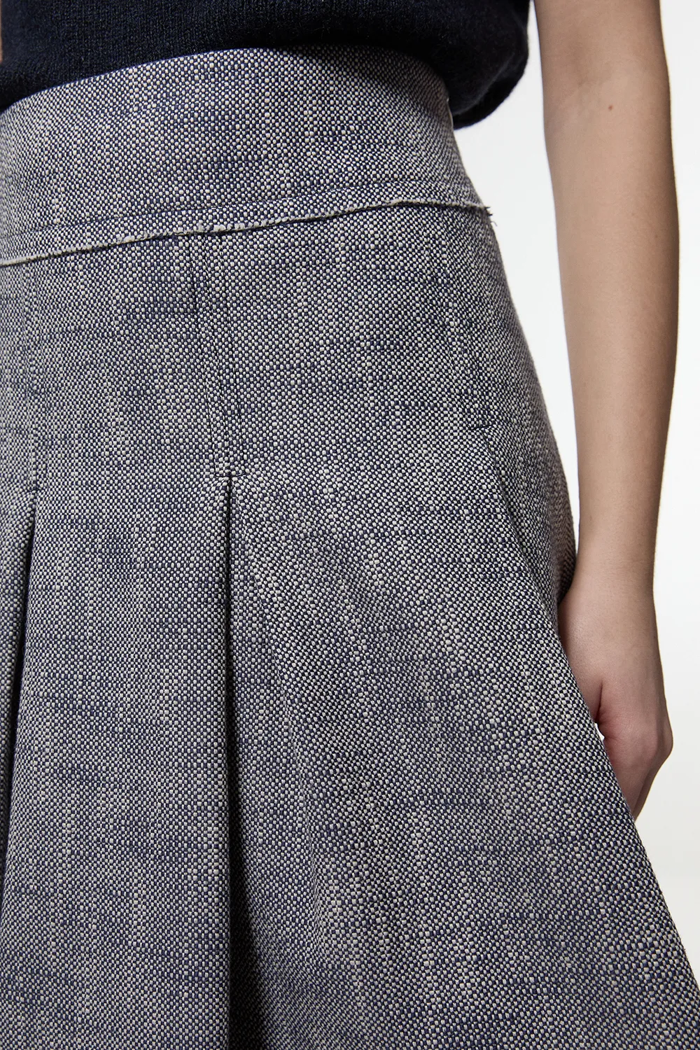 Spring Tweed Tailored Full Skirt BKK24144
