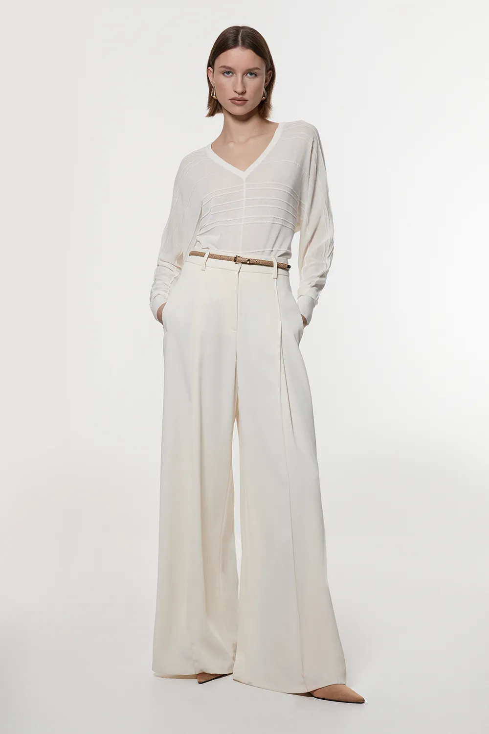 Lightweight Stitch Detail Knitted Sweater BKK24178