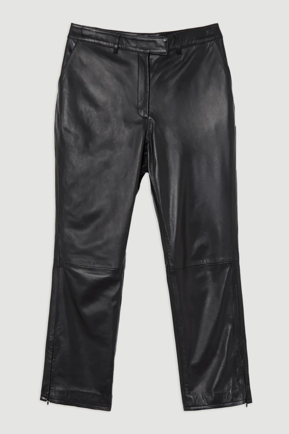 Leather Tailored Straight Leg Pants BKK24196 4 Leather Tailored Straight Leg Pants BKK24196