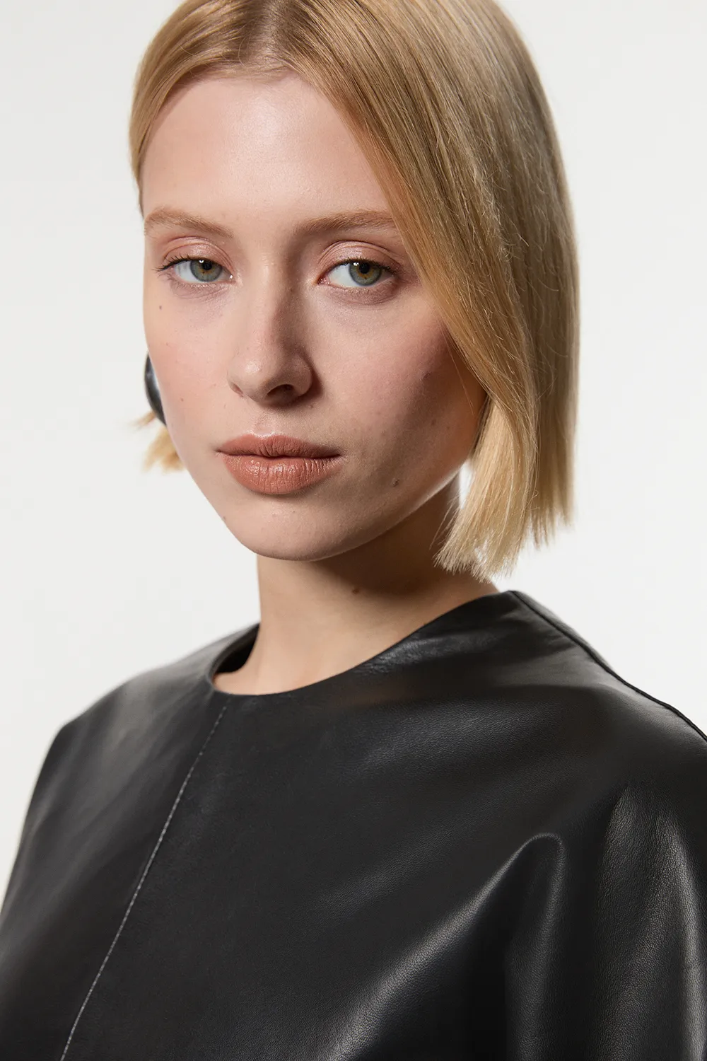 Leather Seam Mini Dress BKK24208