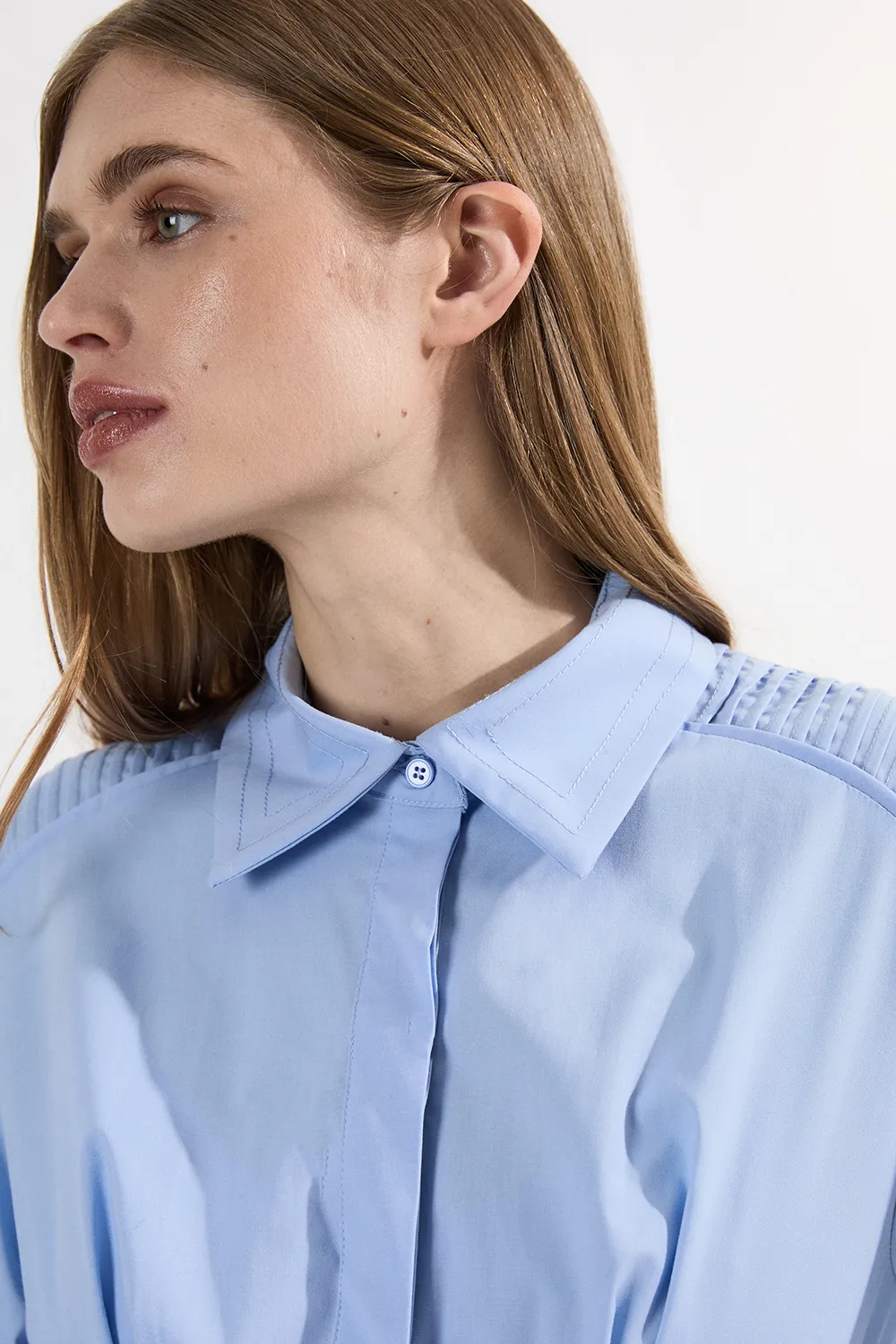 Archive Collection - Cotton Poplin Balloon Sleeve Corset Woven Maxi Dress BKK24289 5 Archive Collection - Cotton Poplin Balloon Sleeve Corset Woven Maxi Dress BKK24289