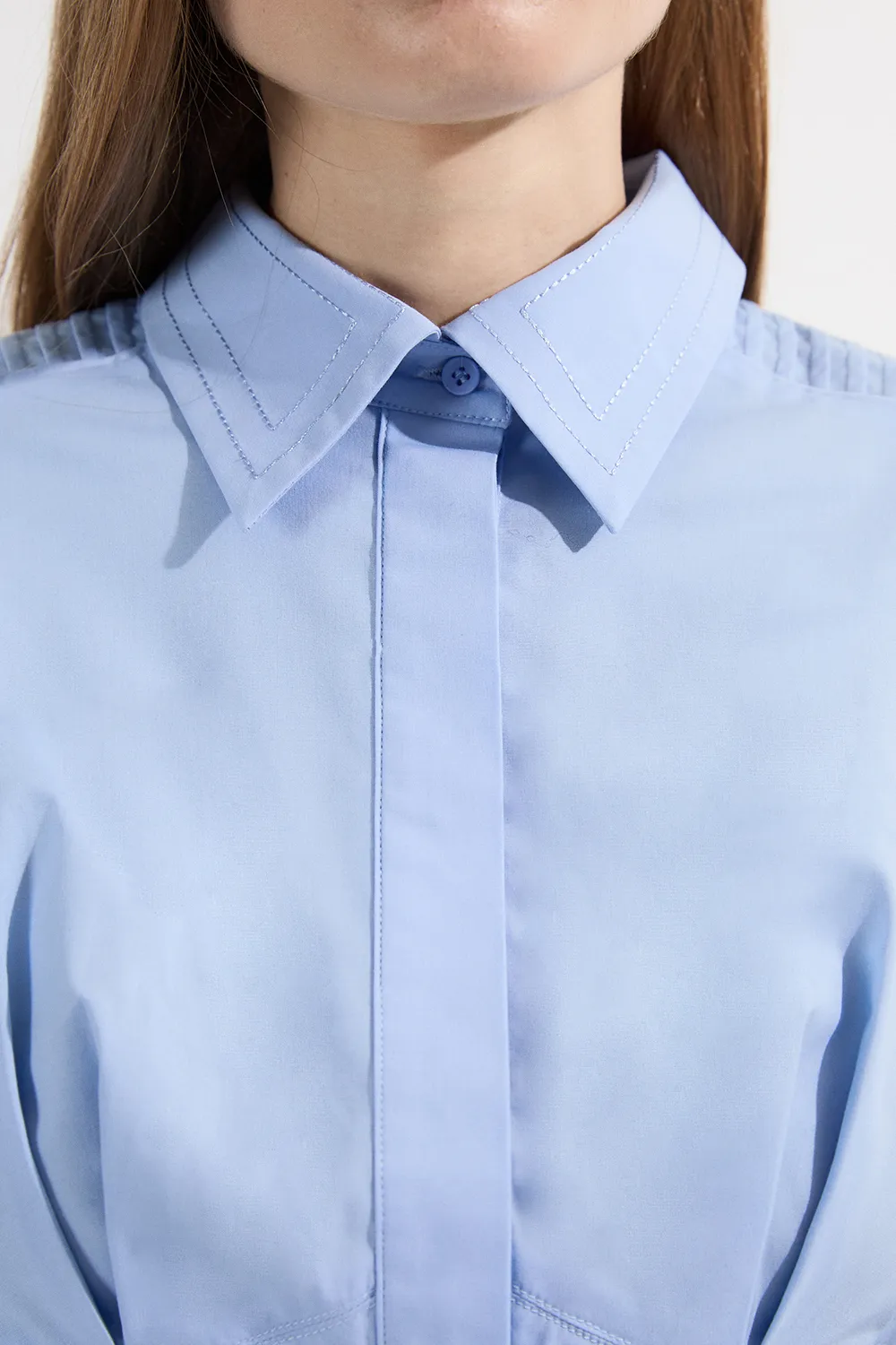 Archive Collection - Cotton Poplin Balloon Sleeve Shirt BKK24290 3 Archive Collection - Cotton Poplin Balloon Sleeve Shirt BKK24290
