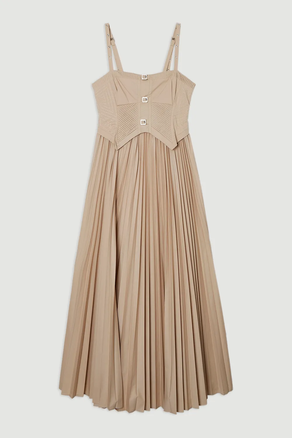 Archive Collection - Cotton Poplin Corset Woven Maxi Dress BKK24291 4 Archive Collection - Cotton Poplin Corset Woven Maxi Dress BKK24291