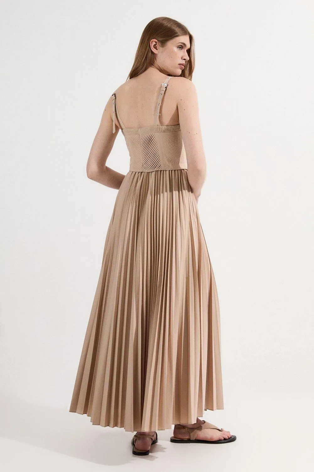 Archive Collection - Cotton Poplin Corset Woven Maxi Dress BKK24291 6 Archive Collection - Cotton Poplin Corset Woven Maxi Dress BKK24291