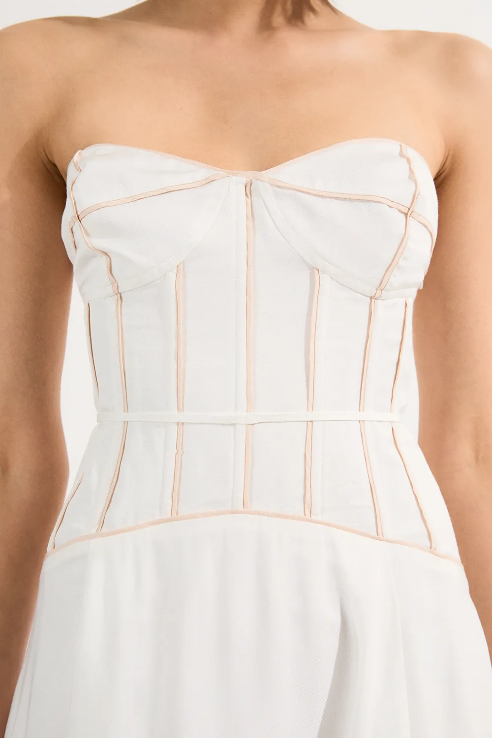 Viscose Linen Corset Prom Dress BKK24330