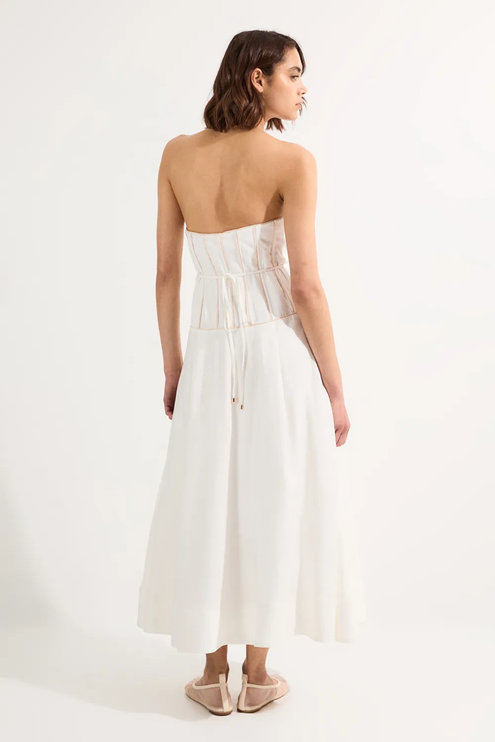 Viscose Linen Corset Prom Dress BKK24330