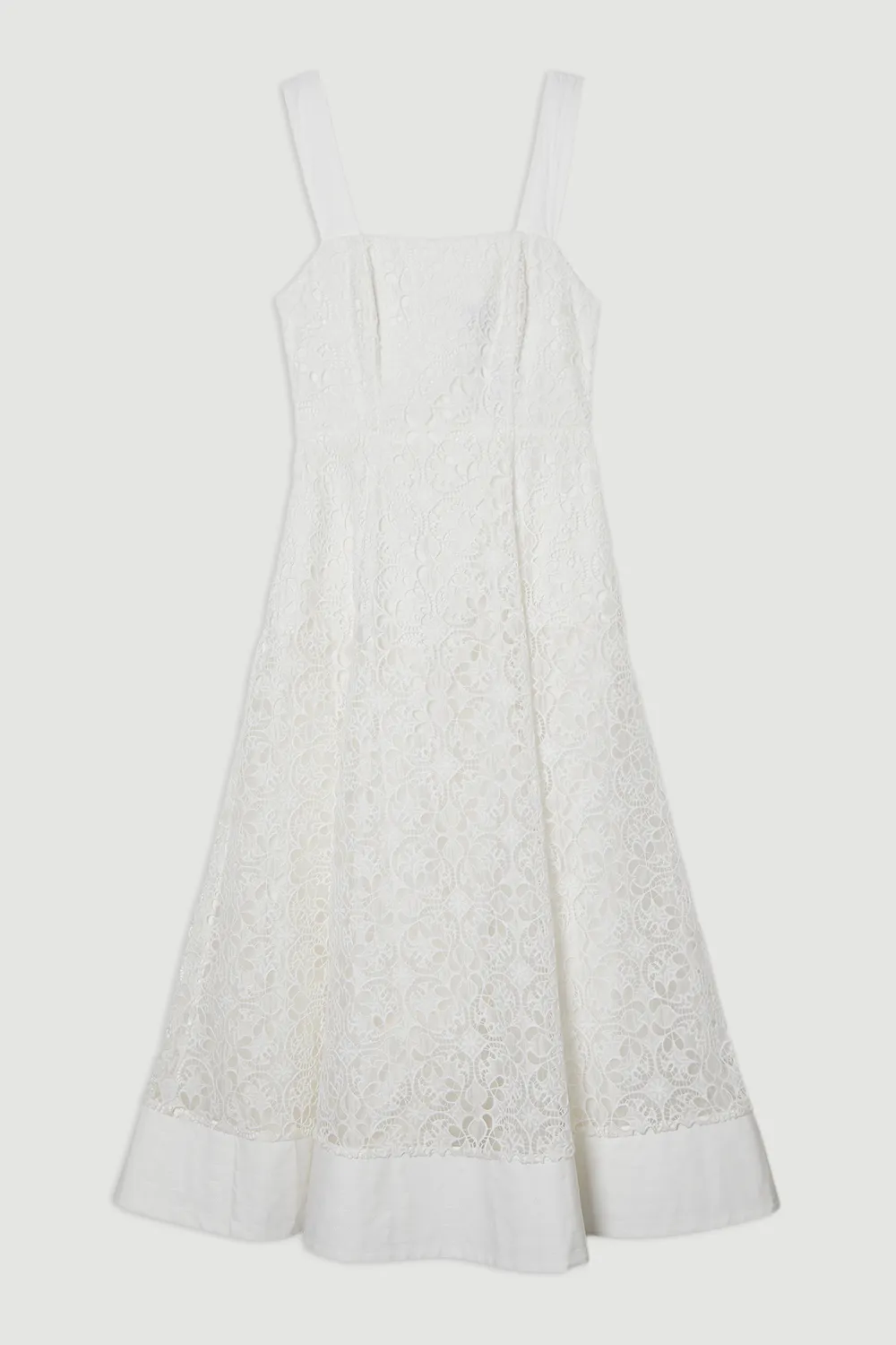 Cutwork Embroidery Woven Midi Prom Dress BKK24389 4 Cutwork Embroidery Woven Midi Prom Dress BKK24389