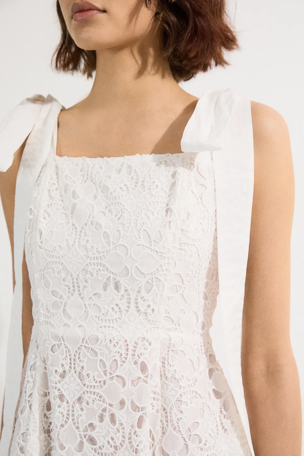 Cutwork Embroidery Woven Midi Prom Dress BKK24389 5 Cutwork Embroidery Woven Midi Prom Dress BKK24389