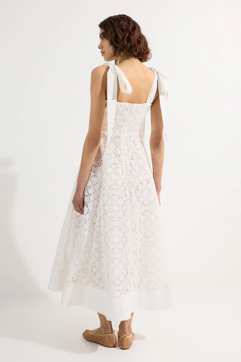 Cutwork Embroidery Woven Midi Prom Dress BKK24389 6 Cutwork Embroidery Woven Midi Prom Dress BKK24389
